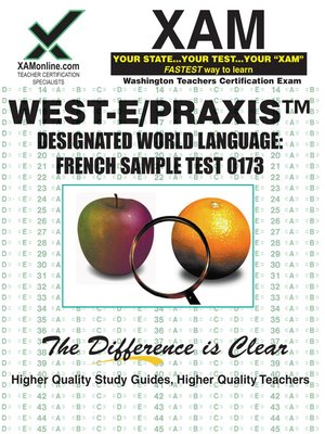 cover image of WEST-E Designated World Language: French Sample Test 0173